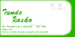 tunde rasko business card